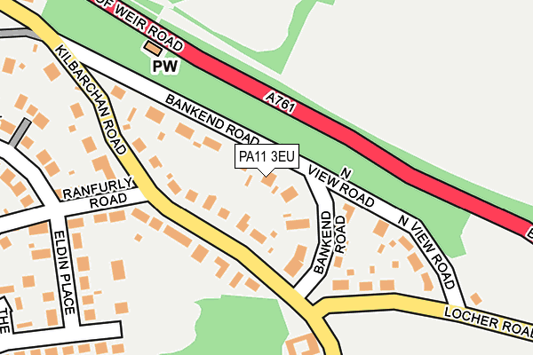 PA11 3EU map - OS OpenMap – Local (Ordnance Survey)