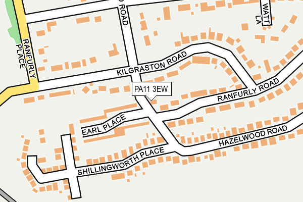 PA11 3EW map - OS OpenMap – Local (Ordnance Survey)