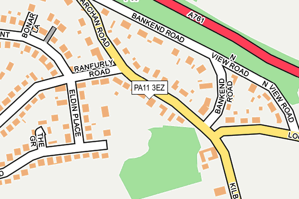 PA11 3EZ map - OS OpenMap – Local (Ordnance Survey)