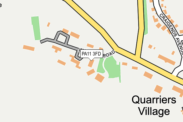 PA11 3FD map - OS OpenMap – Local (Ordnance Survey)