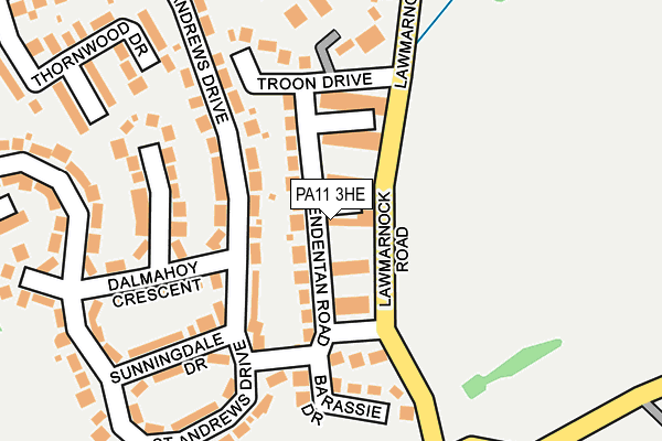 PA11 3HE map - OS OpenMap – Local (Ordnance Survey)