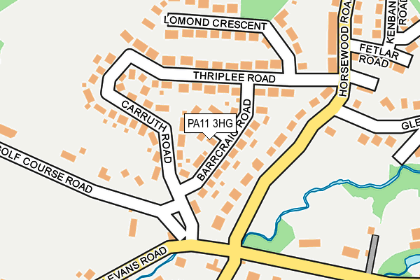PA11 3HG map - OS OpenMap – Local (Ordnance Survey)