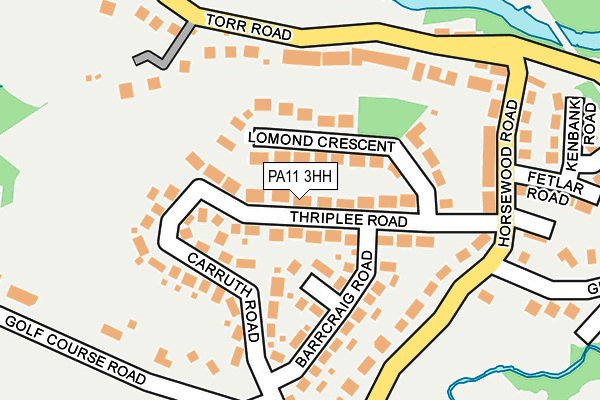 PA11 3HH map - OS OpenMap – Local (Ordnance Survey)
