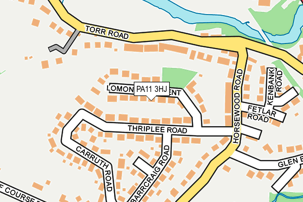 PA11 3HJ map - OS OpenMap – Local (Ordnance Survey)
