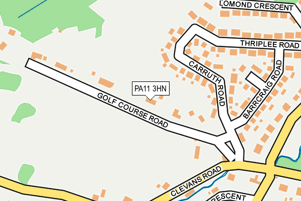 PA11 3HN map - OS OpenMap – Local (Ordnance Survey)