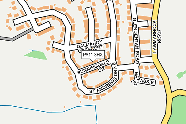 PA11 3HX map - OS OpenMap – Local (Ordnance Survey)