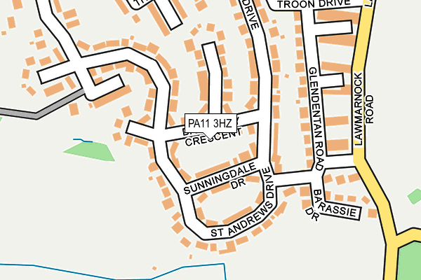 PA11 3HZ map - OS OpenMap – Local (Ordnance Survey)