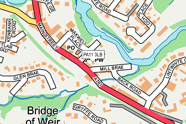 PA11 3LB map - OS OpenMap – Local (Ordnance Survey)