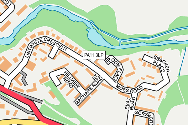 PA11 3LP map - OS OpenMap – Local (Ordnance Survey)