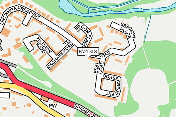 PA11 3LS map - OS OpenMap – Local (Ordnance Survey)