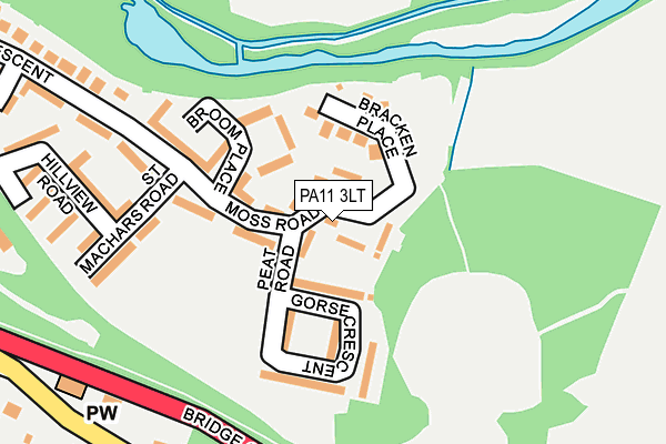 PA11 3LT map - OS OpenMap – Local (Ordnance Survey)