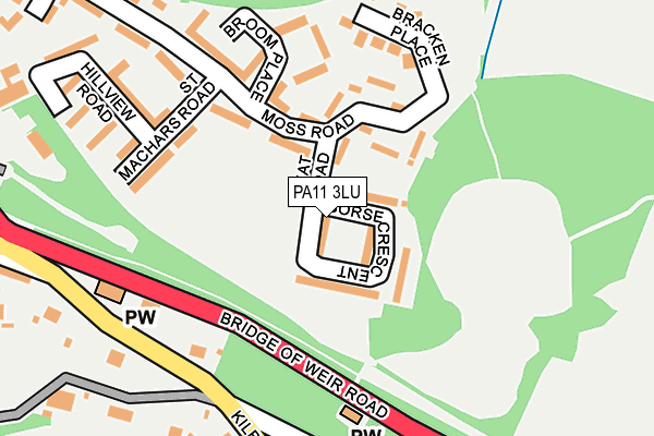 PA11 3LU map - OS OpenMap – Local (Ordnance Survey)