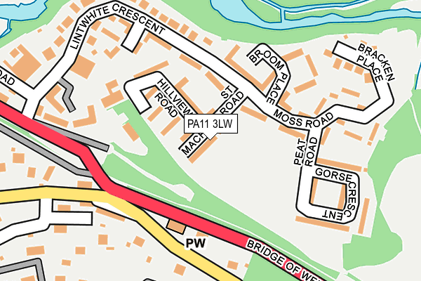 PA11 3LW map - OS OpenMap – Local (Ordnance Survey)