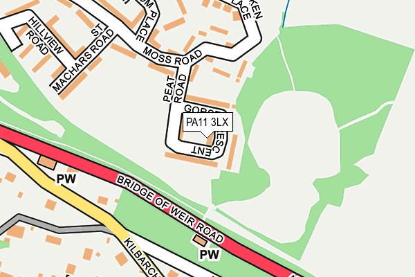 PA11 3LX map - OS OpenMap – Local (Ordnance Survey)
