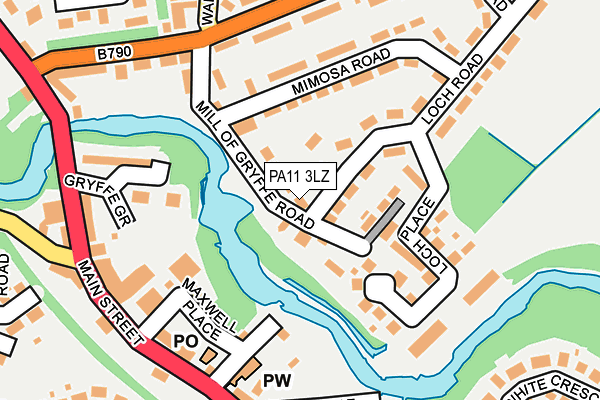 PA11 3LZ map - OS OpenMap – Local (Ordnance Survey)