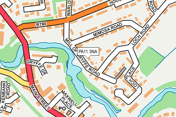 PA11 3NA map - OS OpenMap – Local (Ordnance Survey)