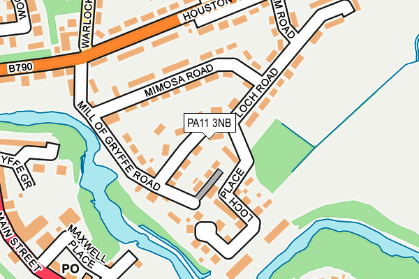 PA11 3NB map - OS OpenMap – Local (Ordnance Survey)