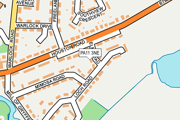 PA11 3NE map - OS OpenMap – Local (Ordnance Survey)