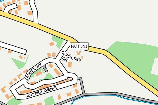 PA11 3NJ map - OS OpenMap – Local (Ordnance Survey)