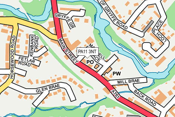 PA11 3NT map - OS OpenMap – Local (Ordnance Survey)