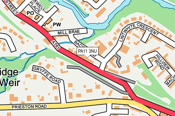 PA11 3NU map - OS OpenMap – Local (Ordnance Survey)