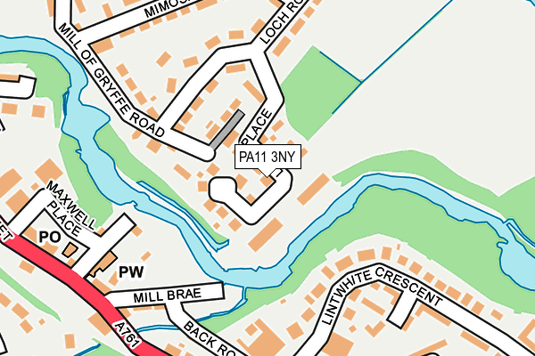 PA11 3NY map - OS OpenMap – Local (Ordnance Survey)