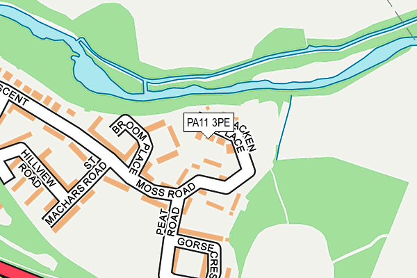 PA11 3PE map - OS OpenMap – Local (Ordnance Survey)