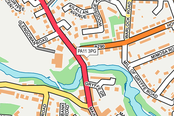 PA11 3PG map - OS OpenMap – Local (Ordnance Survey)