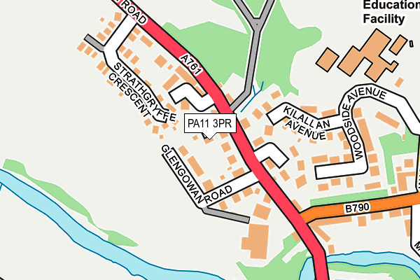 PA11 3PR map - OS OpenMap – Local (Ordnance Survey)