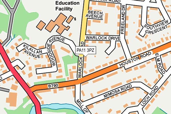 PA11 3PZ map - OS OpenMap – Local (Ordnance Survey)