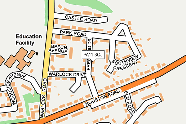 PA11 3QJ map - OS OpenMap – Local (Ordnance Survey)