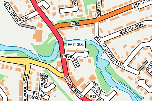 PA11 3QL map - OS OpenMap – Local (Ordnance Survey)