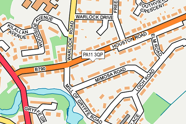 PA11 3QP map - OS OpenMap – Local (Ordnance Survey)