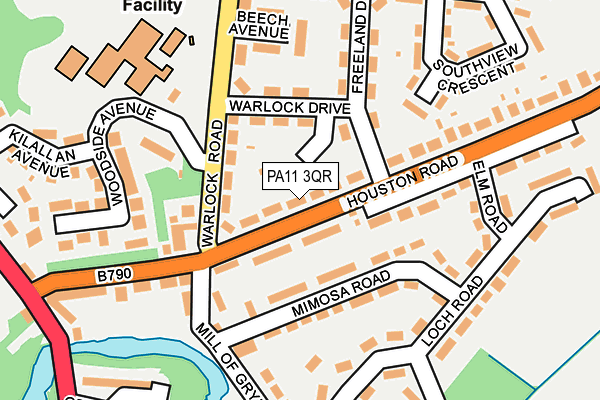 PA11 3QR map - OS OpenMap – Local (Ordnance Survey)