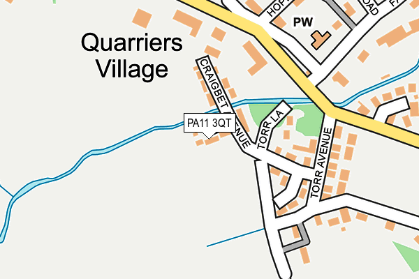 PA11 3QT map - OS OpenMap – Local (Ordnance Survey)
