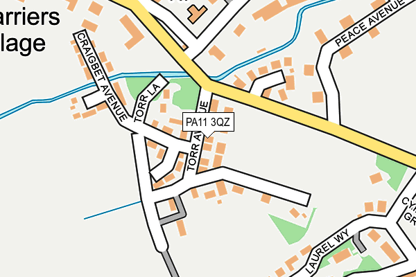 PA11 3QZ map - OS OpenMap – Local (Ordnance Survey)