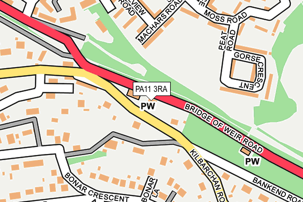 PA11 3RA map - OS OpenMap – Local (Ordnance Survey)
