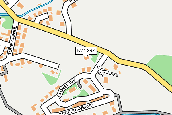 PA11 3RZ map - OS OpenMap – Local (Ordnance Survey)