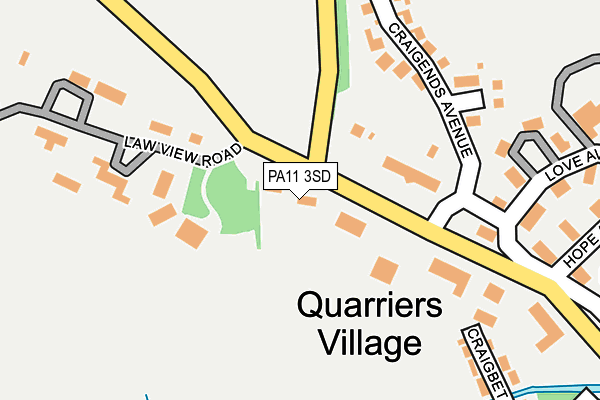 PA11 3SD map - OS OpenMap – Local (Ordnance Survey)