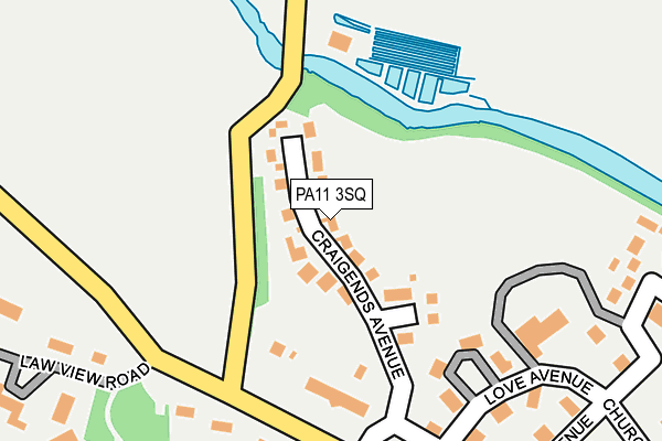 PA11 3SQ map - OS OpenMap – Local (Ordnance Survey)