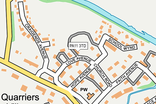 PA11 3TD map - OS OpenMap – Local (Ordnance Survey)