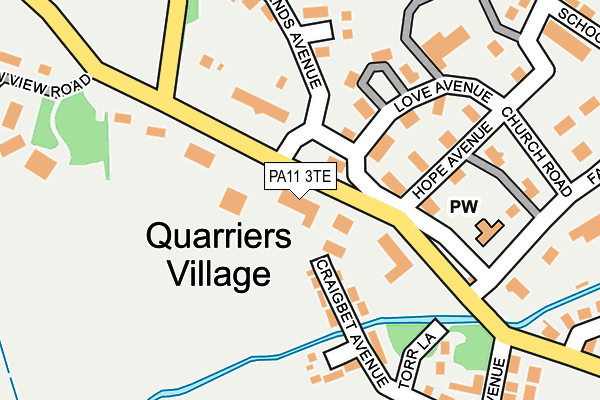 PA11 3TE map - OS OpenMap – Local (Ordnance Survey)