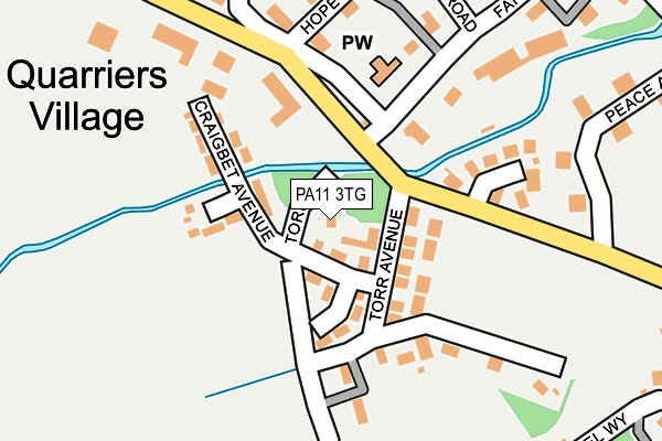 PA11 3TG map - OS OpenMap – Local (Ordnance Survey)