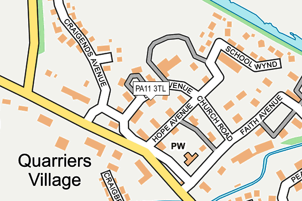 PA11 3TL map - OS OpenMap – Local (Ordnance Survey)
