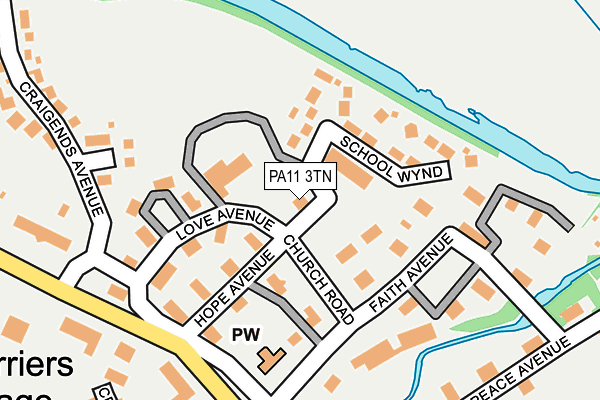 PA11 3TN map - OS OpenMap – Local (Ordnance Survey)