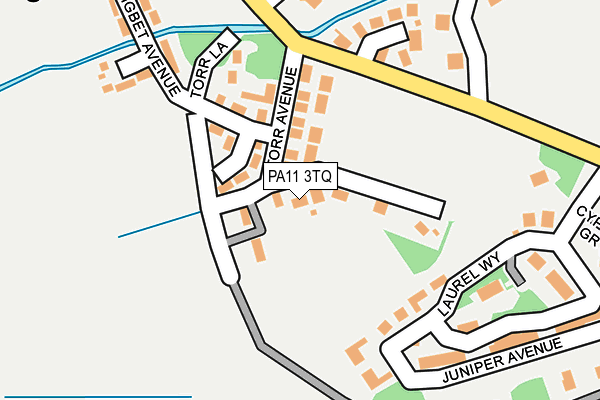 PA11 3TQ map - OS OpenMap – Local (Ordnance Survey)