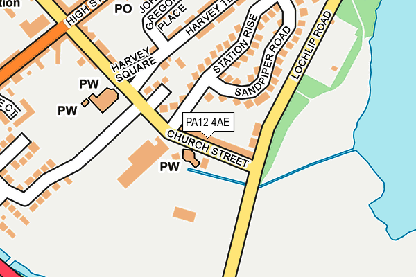 PA12 4AE map - OS OpenMap – Local (Ordnance Survey)