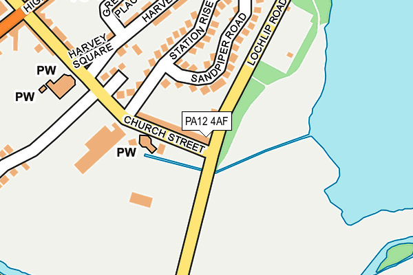 PA12 4AF map - OS OpenMap – Local (Ordnance Survey)