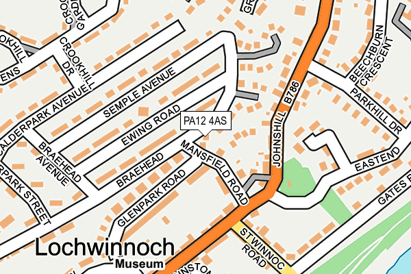 PA12 4AS map - OS OpenMap – Local (Ordnance Survey)