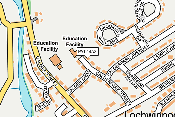 PA12 4AX map - OS OpenMap – Local (Ordnance Survey)